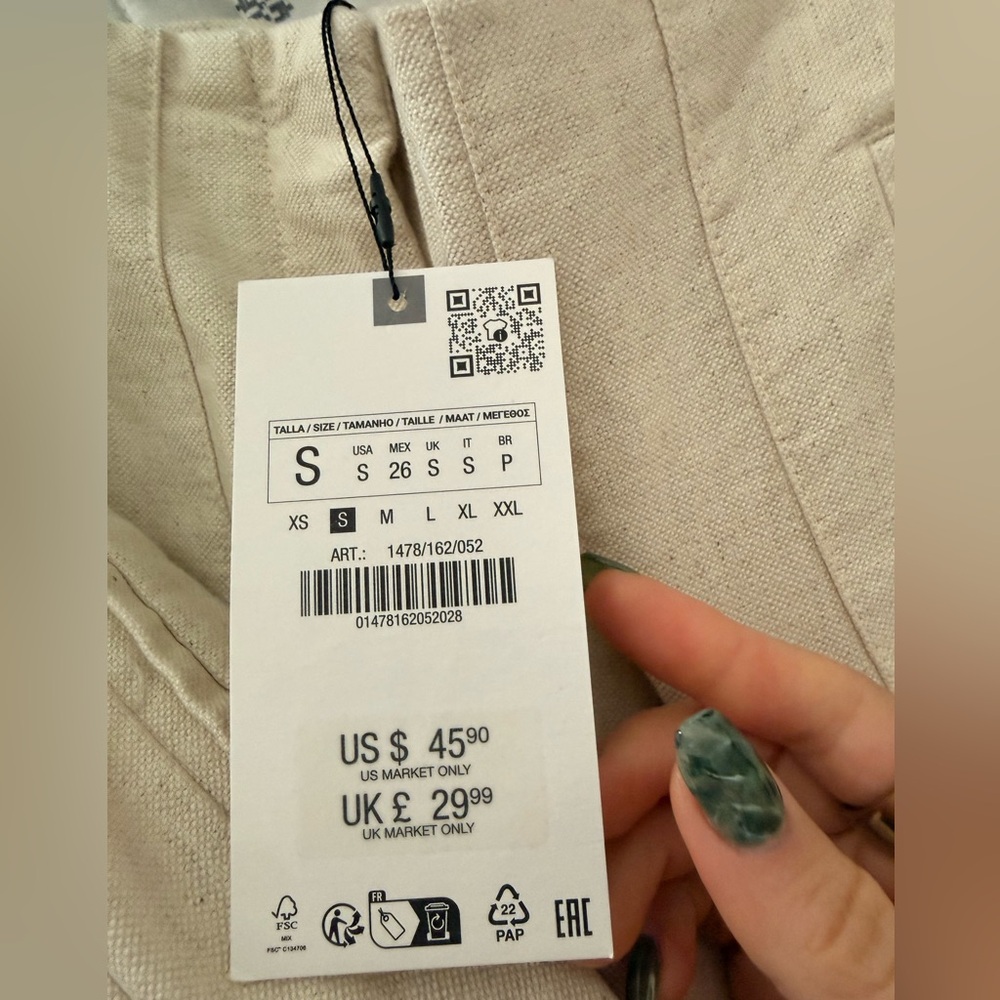 Zara Tapered Linen Ankle Pants - Picture 4 of 4